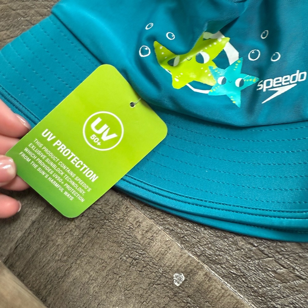 Speedo Blue Baby Swim Hat UV Protection - Picture 2 of 4